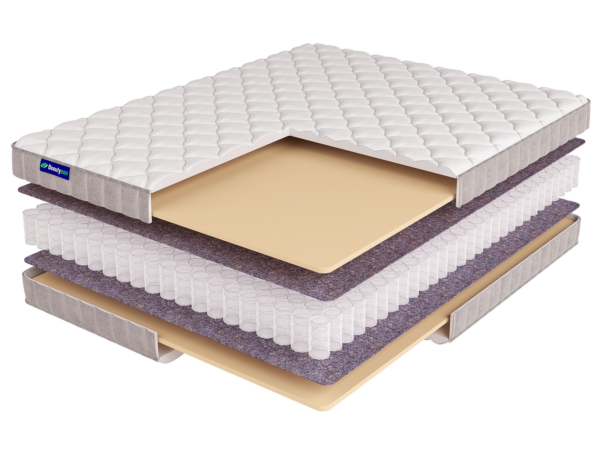 Матрас ROLL SPRING EcoLatex S600 LUX 200x200 умеренно-мягкой жесткости высотой 20 см, фото 1